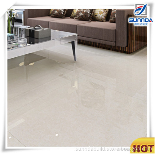 low price glass interior flooring polished crystal tiles for building material ivory white tulip look glossy porcelain tile